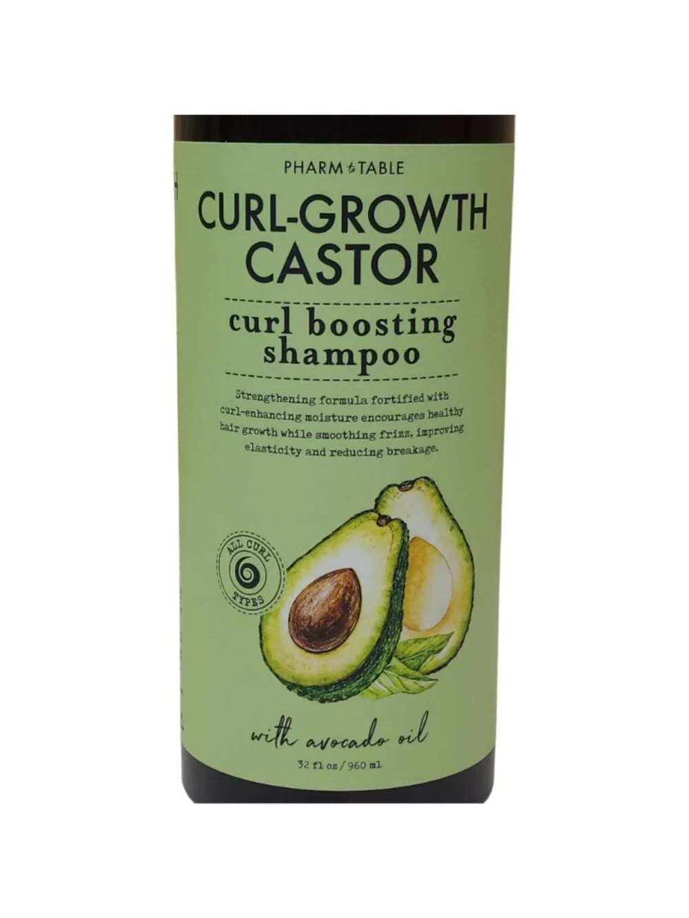 Pharm Table Curl-Growth Castor Curl Boosting Shampoo With Avocado Oil 32oz